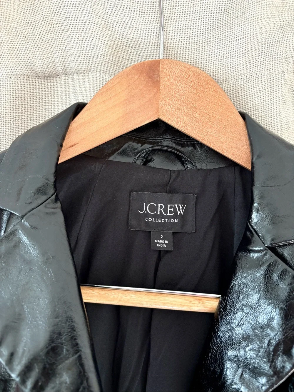 NWOT J Crew Faux Distressed Leather Shirt Jacket size 2 - Picture 6 of 8